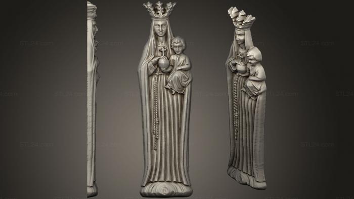 Статуи античные и исторические (Рельеф Мадонны, STKA_1430) 3D модель для ЧПУ станка